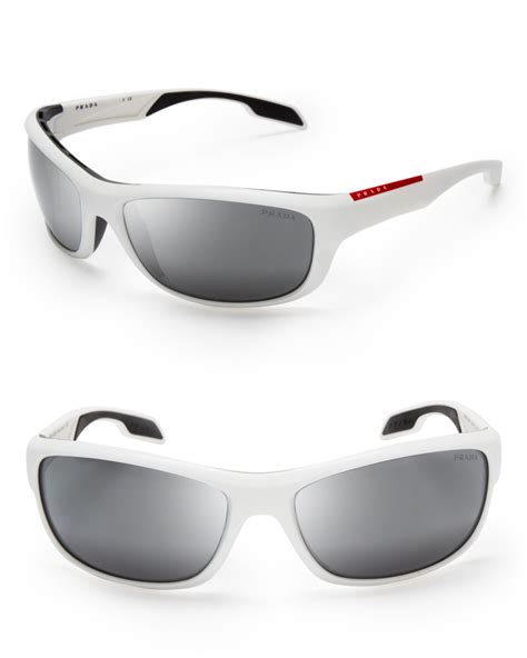 prada white frame sunglasses